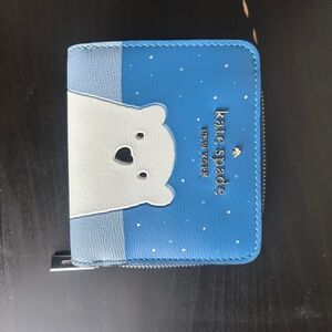 Kate Spade Arctic Friends Polar Bear Small Folding Wallet